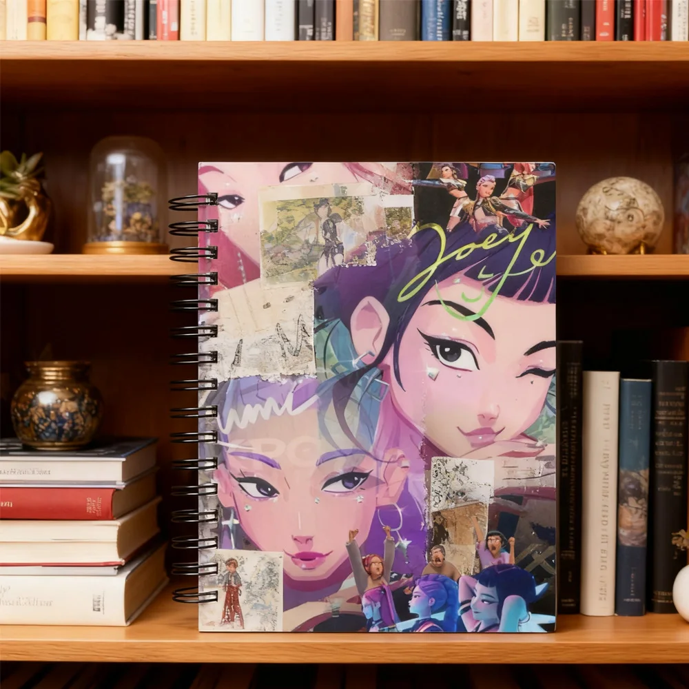 دفتر KPOP شيطان الصيادين أنيمي فتاة مجلة دفتر دراسة مكتب الكتابة القرطاسية هدية ل K-pop ﻿