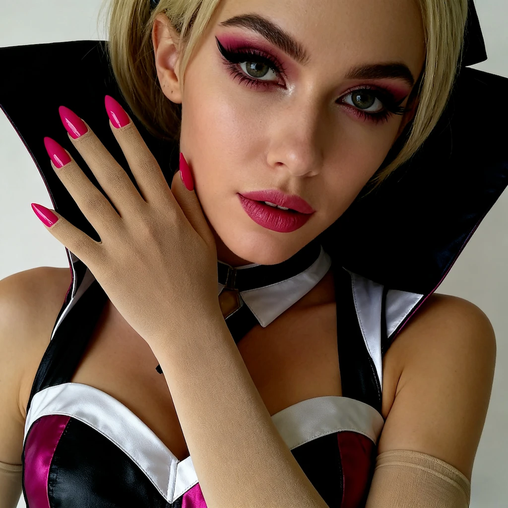 High Elastic Breathable 5-Finger Gloves With Nails - Unisex Soft Sexy Cosplay Crossdressing Stocking Long Gloves