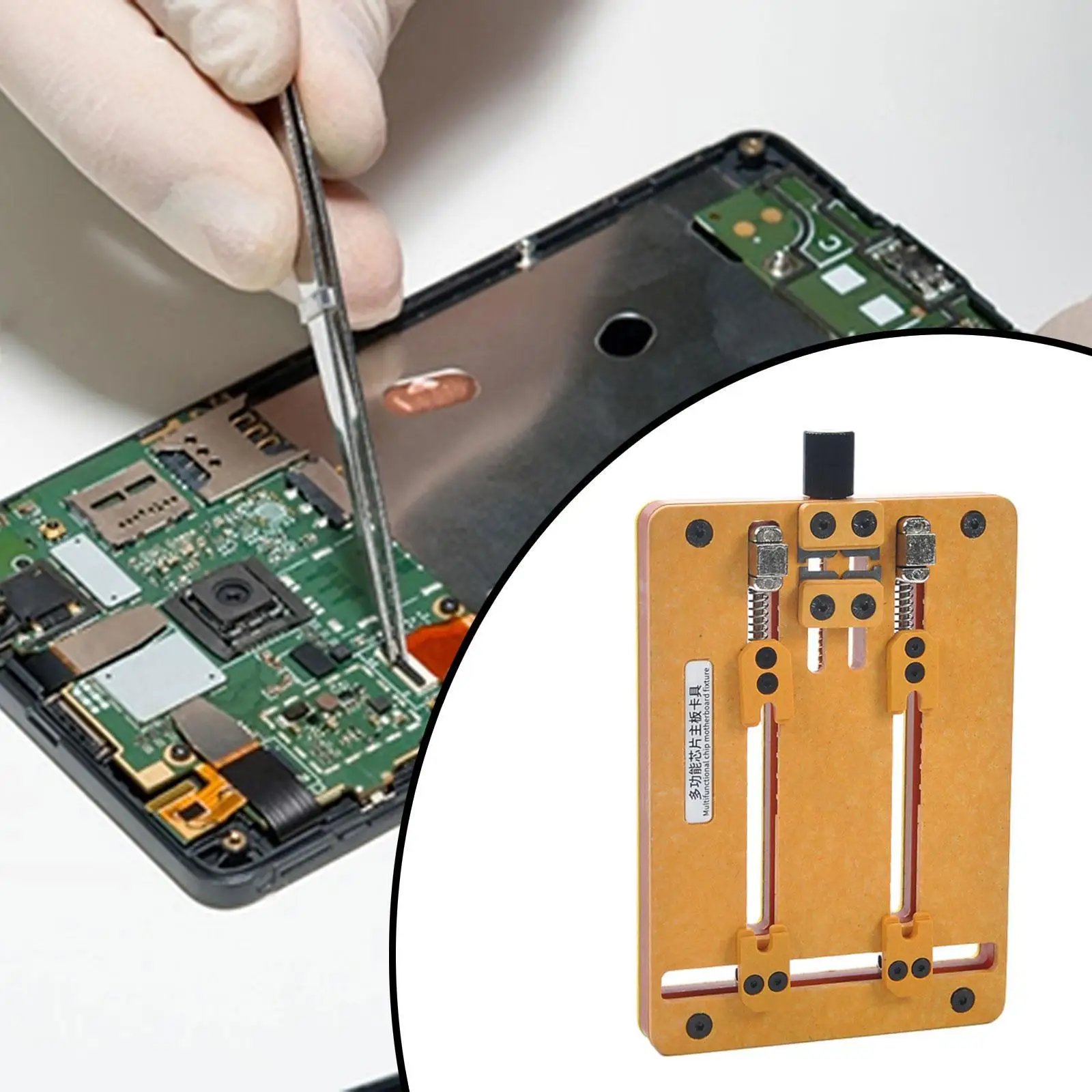 Dispositivo de reparo de telefone fixação resistência de alta temperatura gabarito de solda de metal fixador multifuncional suporte de placa de circuito