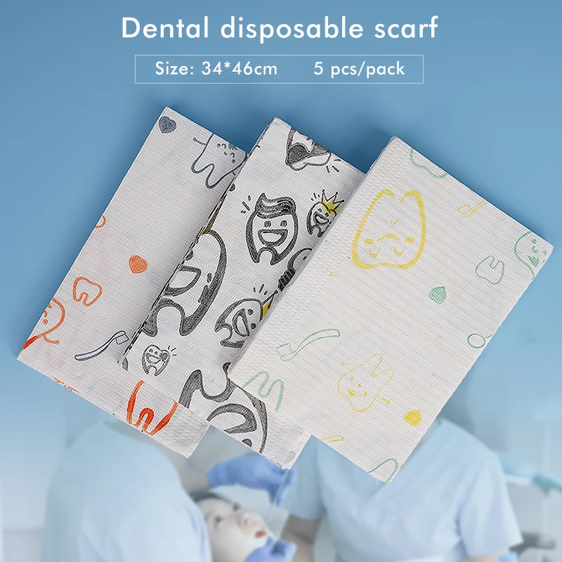 

50pcs Dental Napkins Disposable Dentist Bib Waterproof Tattoo Clean Pad Tattoo Bibs Cute Chest Towel Clean Pad