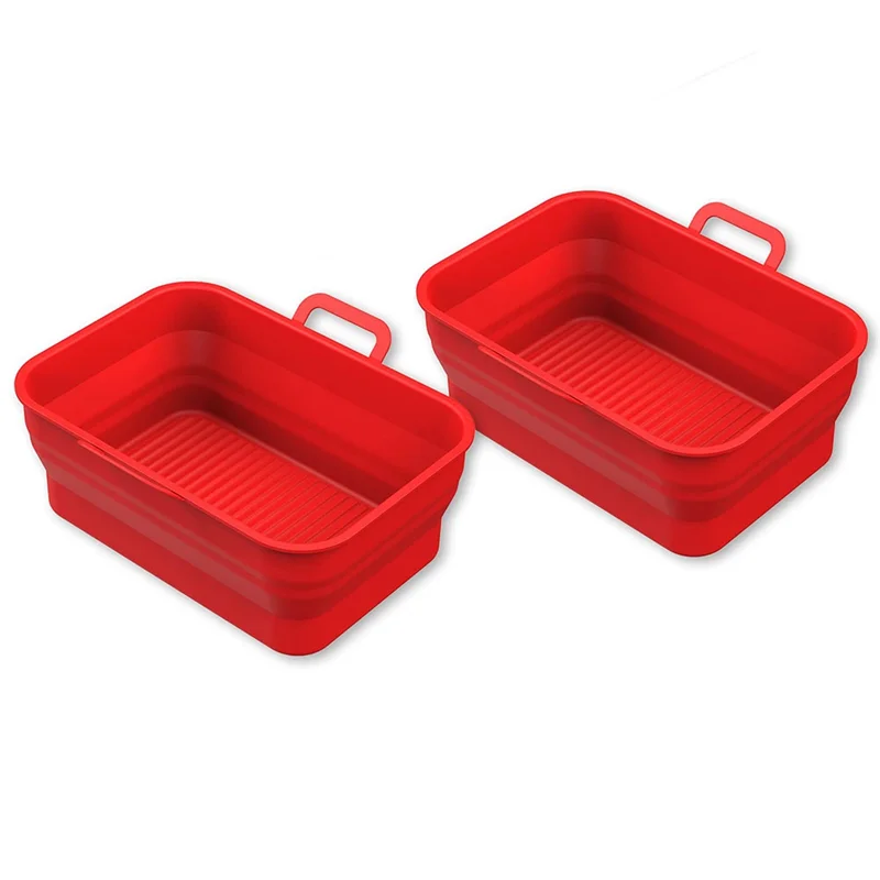 ABZA-بطانات مقلاة هوائية من السيليكون قابلة للطي، وعاء سيليكون للمقلاة الهوائية لملحقات مقلاة الهواء المزدوجة نينجا DZ201410 فودي