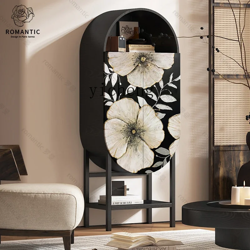 ZZ Solid Wood Sideboard Integrated Tea Locker Simple Display Cabinet