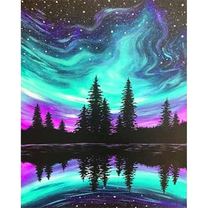 AB Diamond Diamond Painting Forest by moonlight Embroidery Kit Wall Decoration Hanging Painting