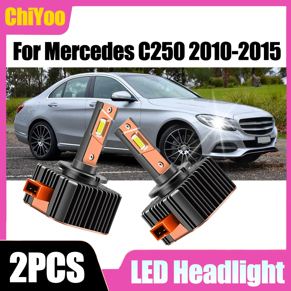 

2PCS 30000LM D1S 120W Auto HID Xenon Lights LED Headlamps 6000K White 12V 24V For Mercedes C250 2010 2011 2012 2013 2014 2015