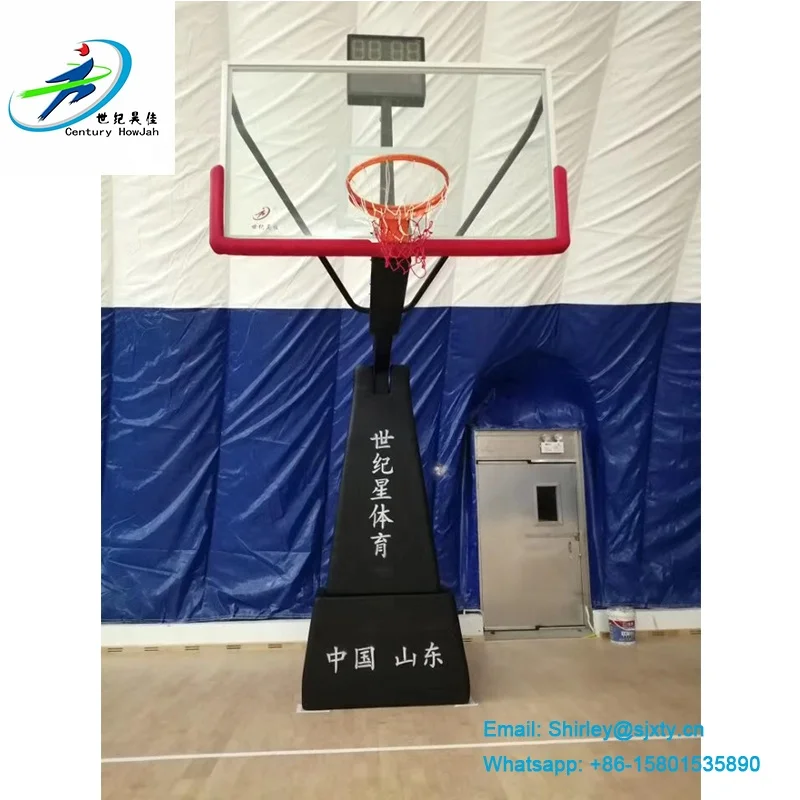 Dezhou Century Star Electric-Hydraulic Portable  Basketball Hoop Stand Indoor Moveable Basketballs Goal Stand view 3