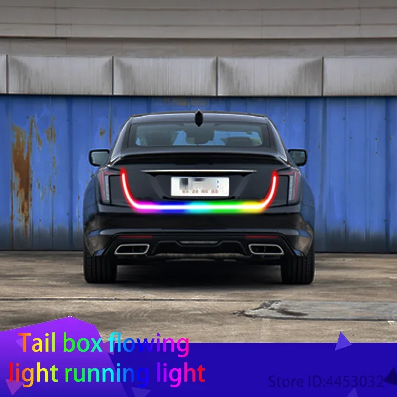 47-дюймовая полоса противотуманных фар Start Scan для Cadillac sts matchbox 118 cts xt5, красочный неоновый свет, предупреждающий стоп-сигнал, водонепроницаемый