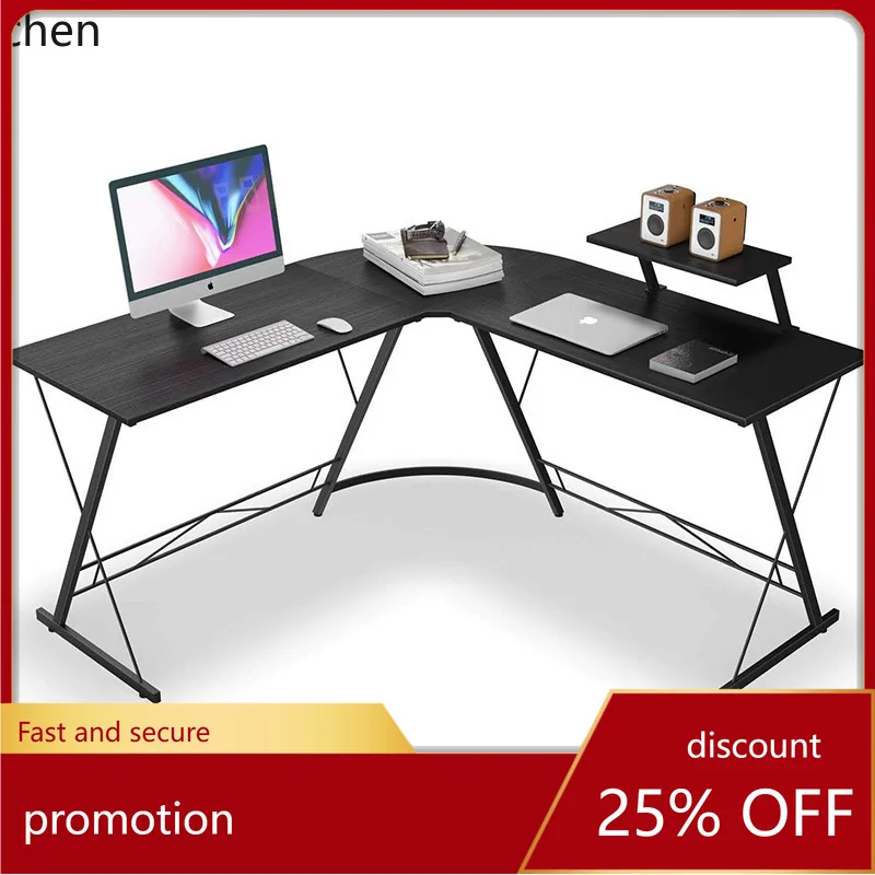 HT manufacturer supplies simple panel L-shaped corner computer desk, corner office computer desk, laptop desk for home use