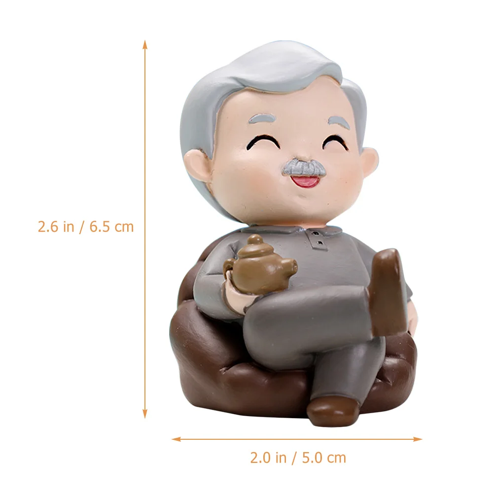 

Sofa Grandpa Elderly Grandpa Statue Desktop Decoration For Bedroom Cake Decor Anniversary Gift For Couple Wedding