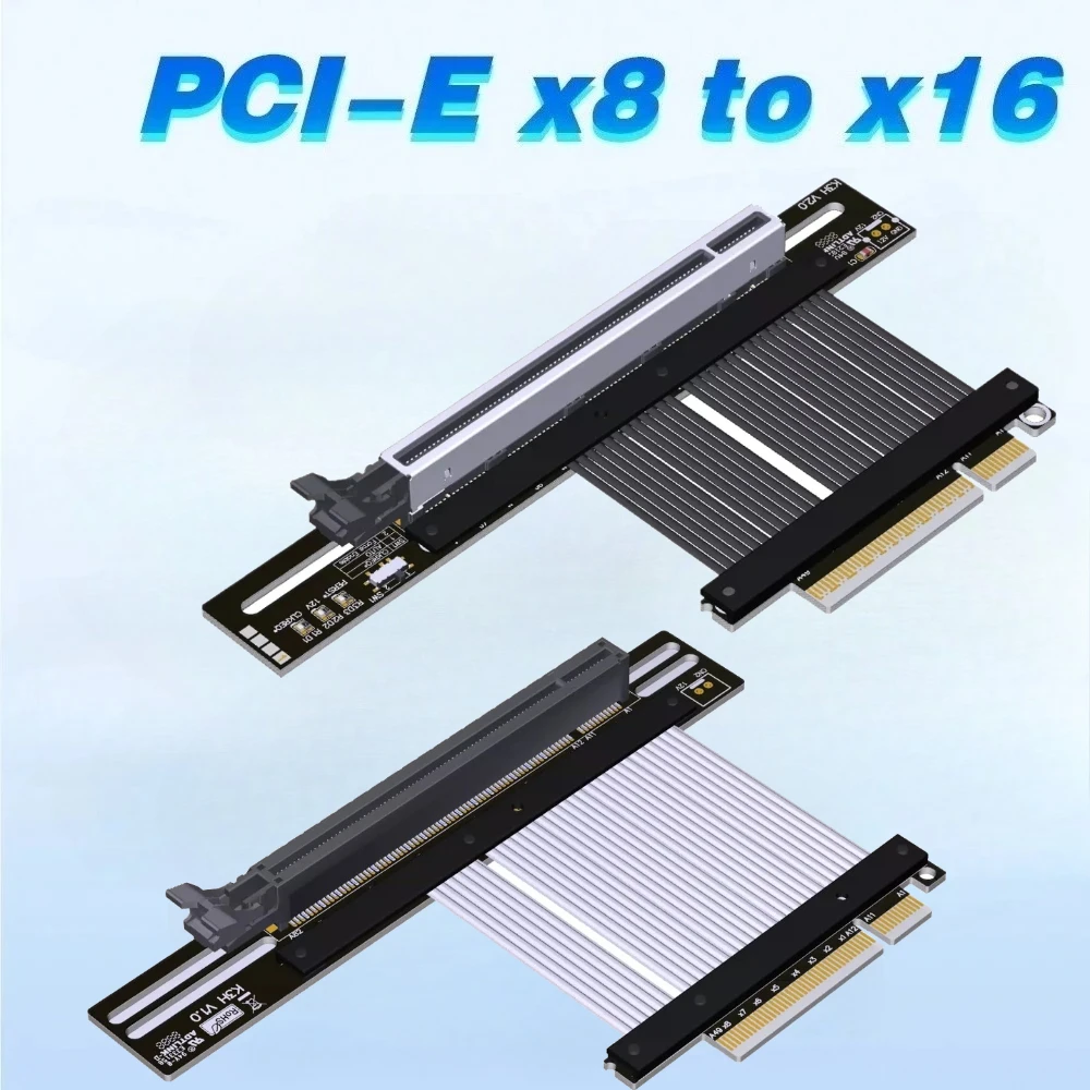 Pcie 4.0 X16 Riser Cable 90 Degree - Cabo Extensor Riser ADT-Link PCI-E 5.0