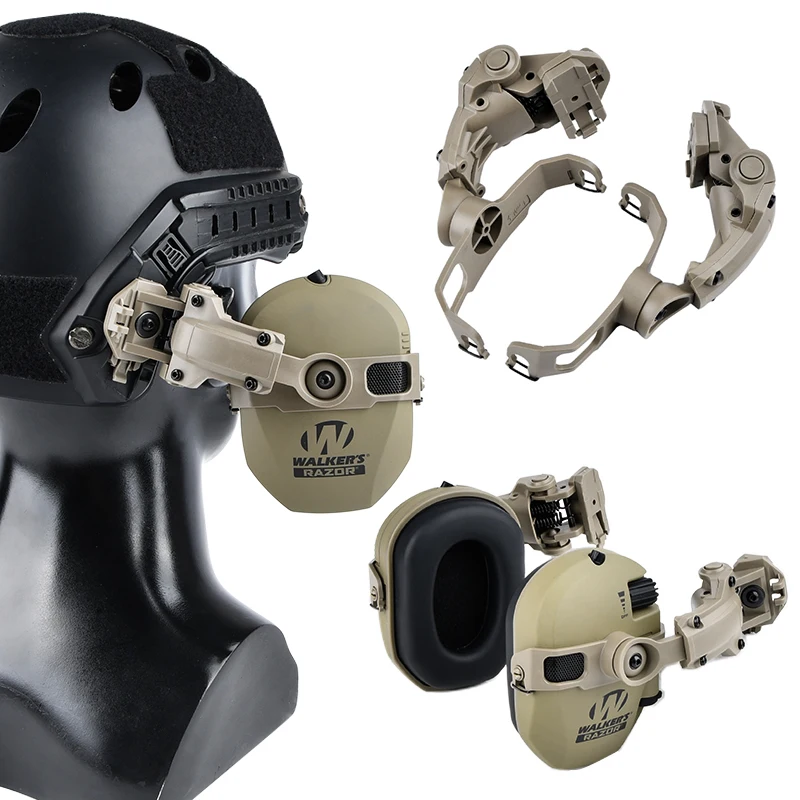 Tactical Headphone Holder With 360 Degree Rotation And Stretchable For Walker's Razor Impact Sport Headset Stand For Fast Helmet