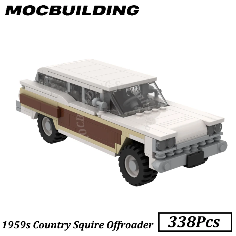 

1959s Country Squire Offroader Car Model MOC Building Block Bridge DIY Display Construction Brick Toy Gift Christmas Present