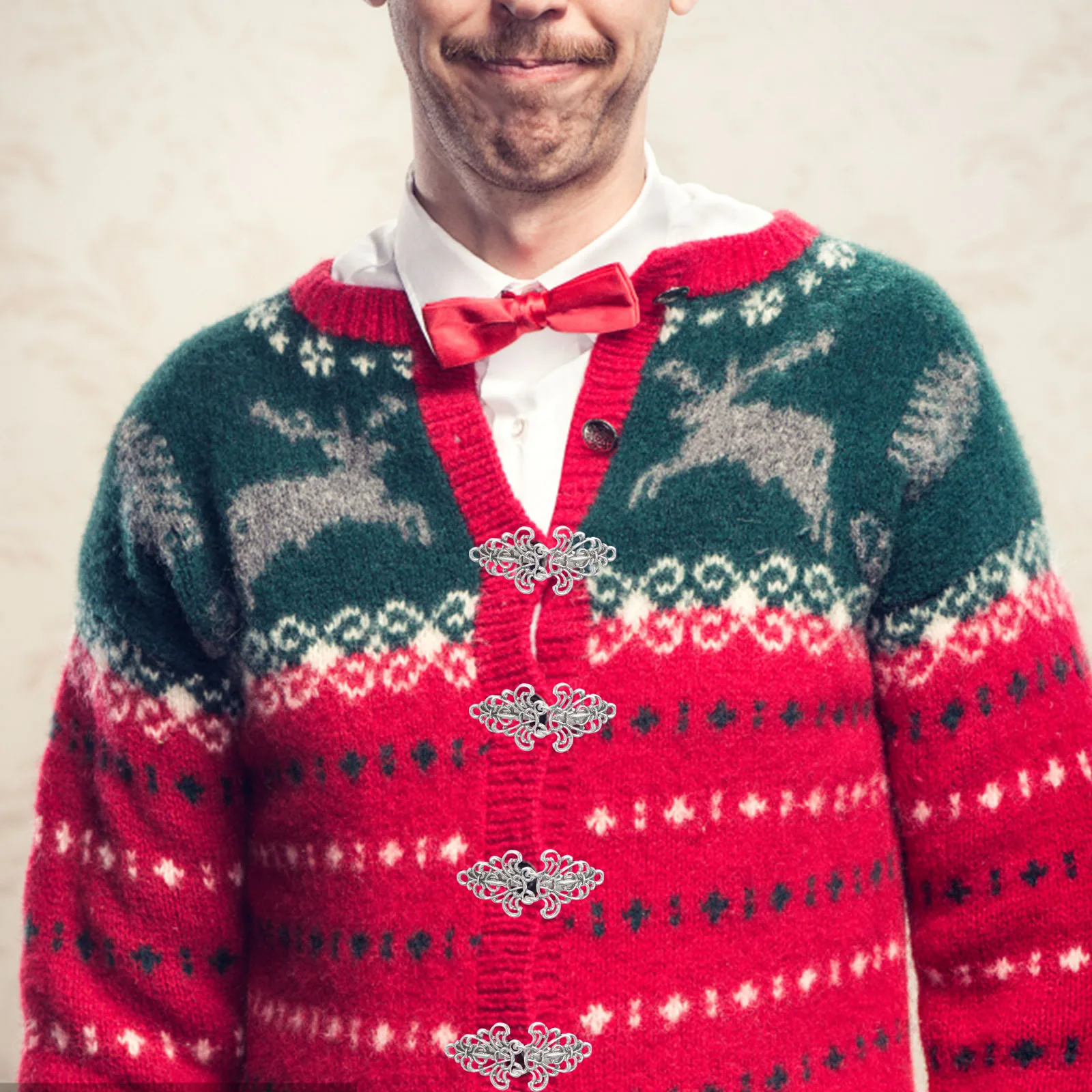 

Retro Cardigan Button Shawl Collar Clasp Brooch Pin Clips Cloak Sweater Closure Scarf Girls