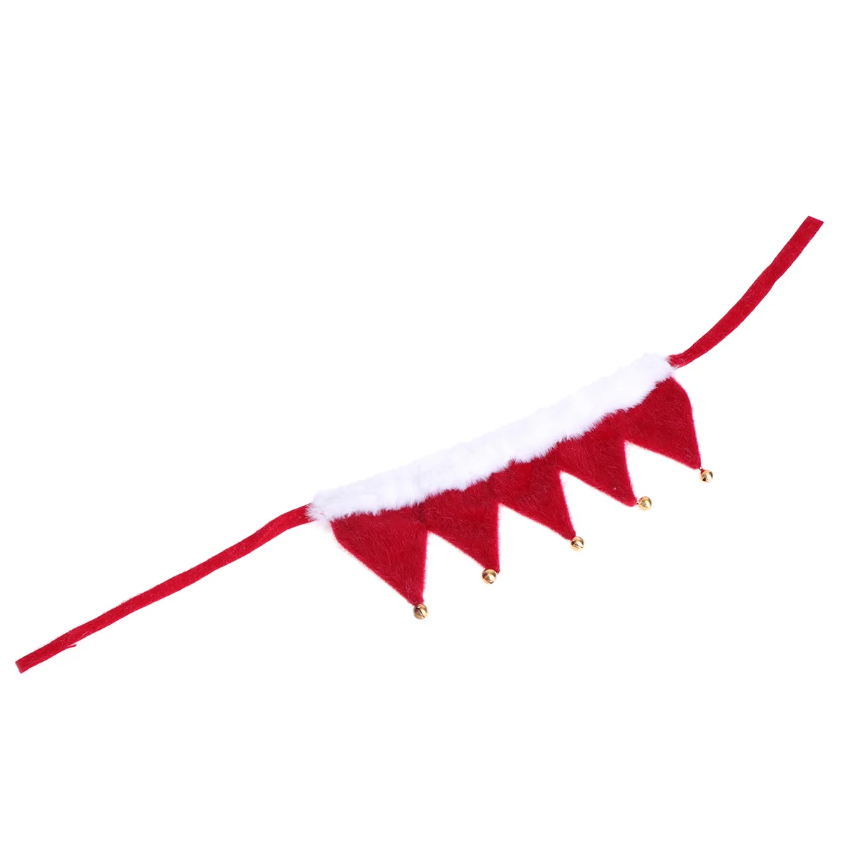

Christmas Bell Pet Scarf Red and White M Size Lightweight Triangle Neckerchief for Cat Puppy Holiday Party Photo Accessory