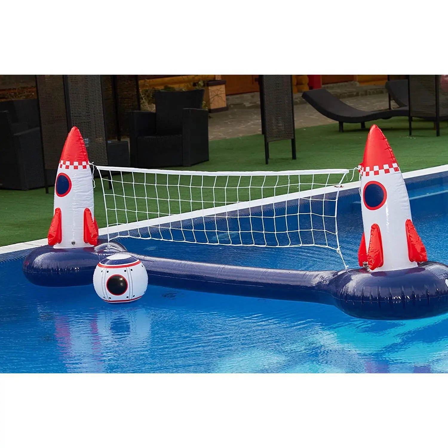 Funny Inflatable Toy Space Ship Pool Volleyball Water Swimming Pool Party Games