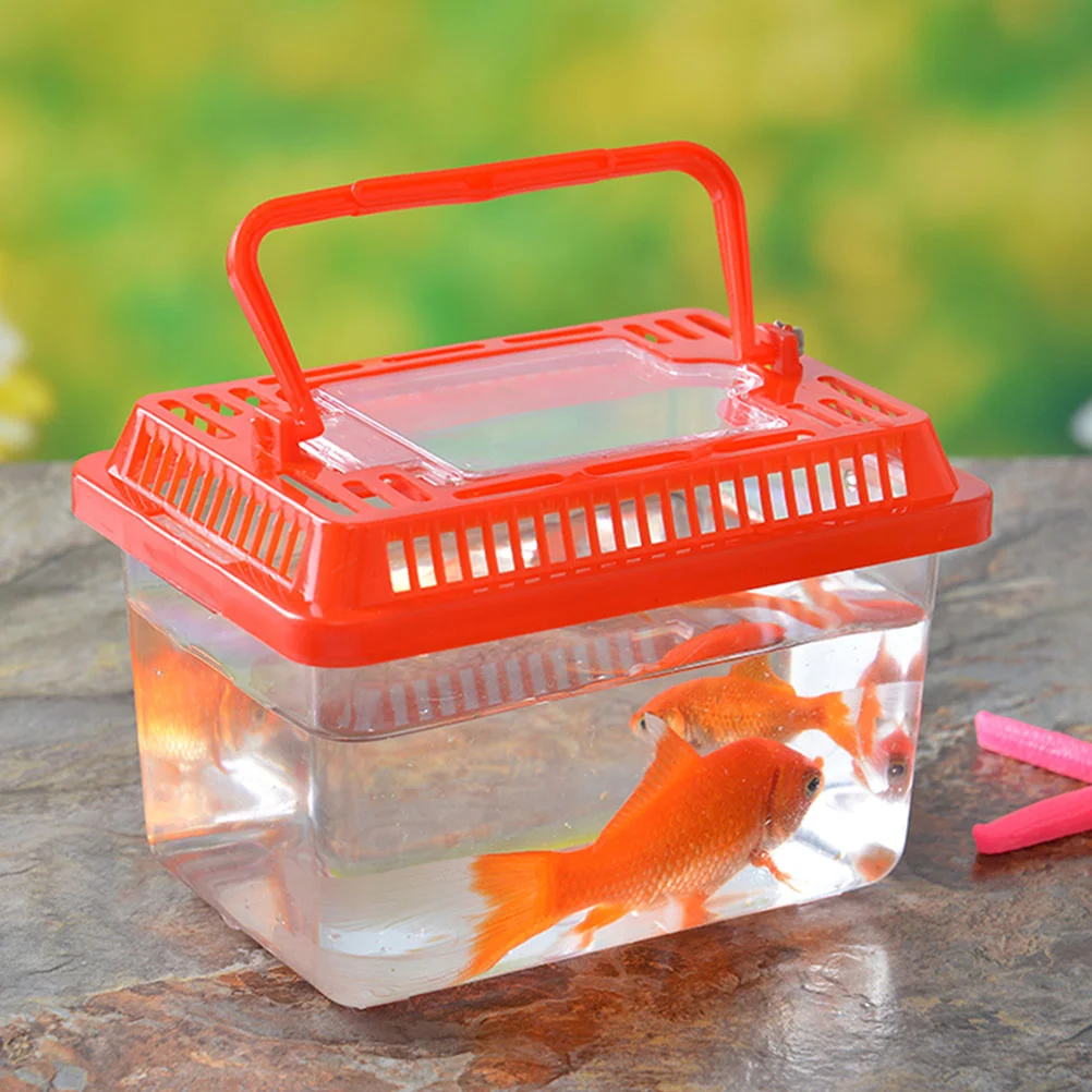 

5 Pcs Fish Breeding Tanks Reptile Carrier Mini Portable Pet Turtle Travel Betta