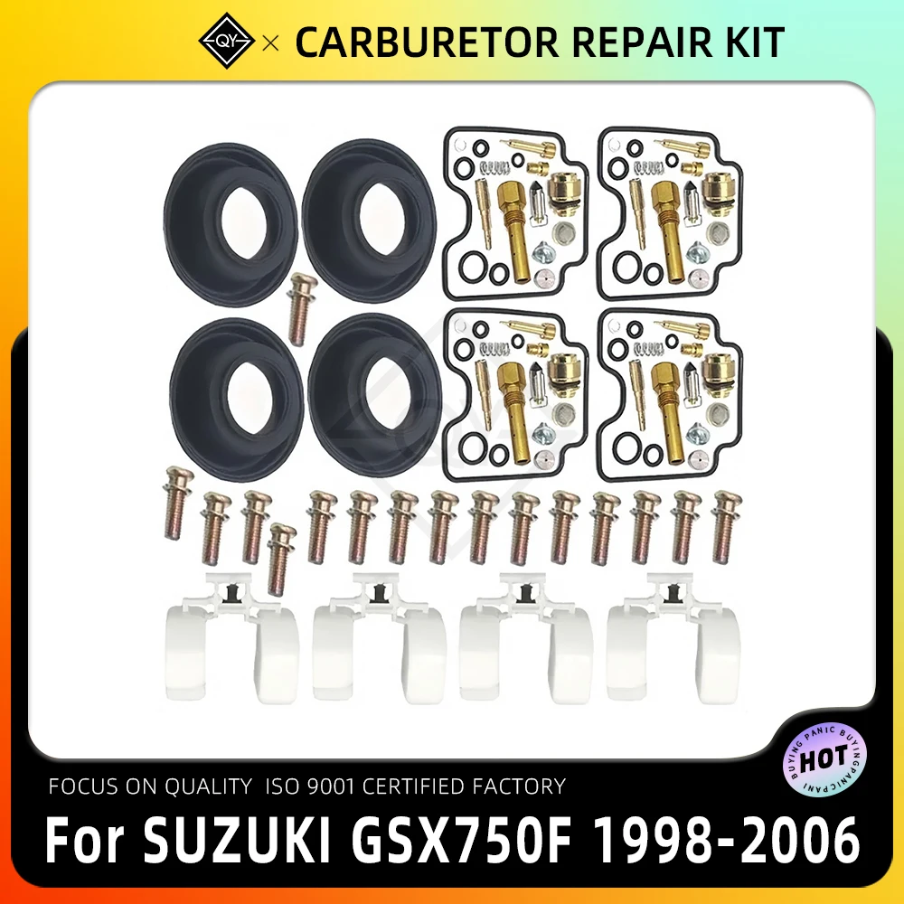 Motorcycle Carburetor Seal Gasket Diaphragm Rebuild Kit Carburetor Repair Kit For SUZUKI GSX GSX750 F 1998-2006 Katana 750 750F