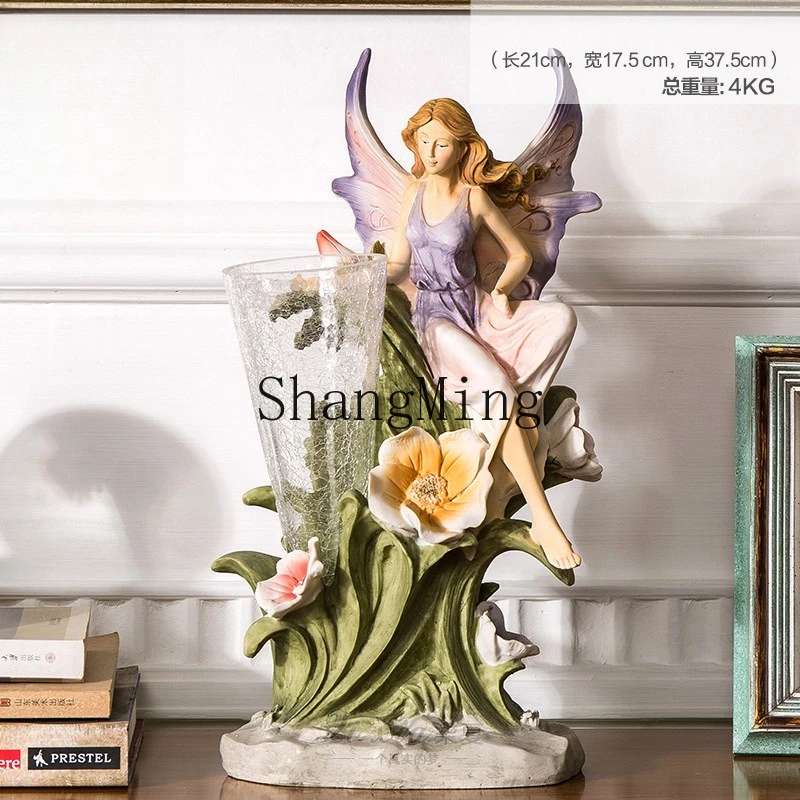 

SM household high-end glass vase creative ornament desktop trinkets resin crafts