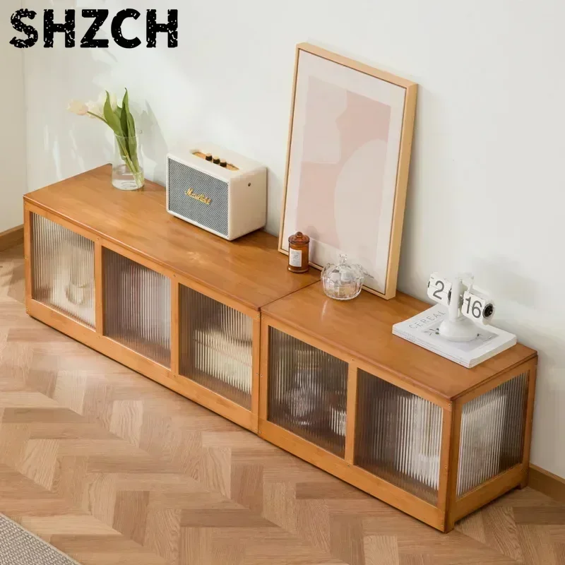 Multi-functional Bay Window Storage Cabinet Bedroom Balcony Low Cabinet Flip Long Tatami Storage Furniture Versatile Organizer