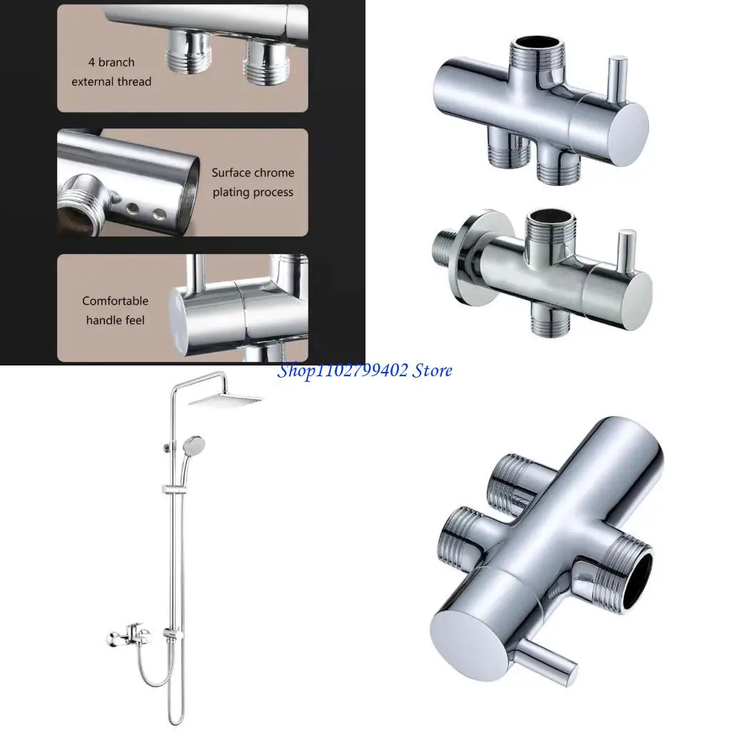 

547F Adjustable Water Splitter for Shower 2 Modes Water Splitter for Shower Stainless Enjoy a Comfortable Shower Experience