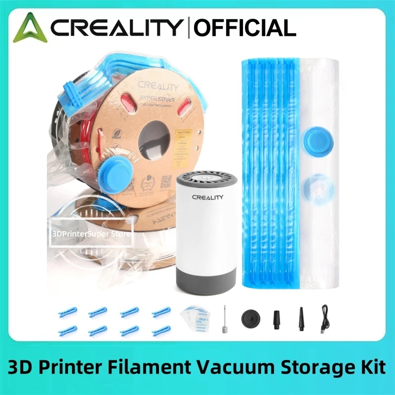 Creality 3D Printer Filament Vacuum Storage Kit, Filament Dry Kit Storage Bags and Electric Vacuum Pump for 3D Printer Filaments