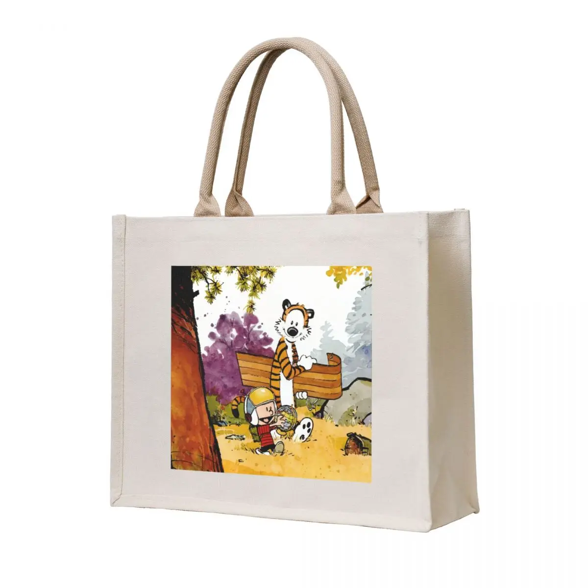

calvin and hobbes Tote Bag Women's beach bags Eco bag reusable shopping bags