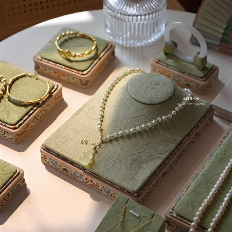New Chinese Retro Jewelry Display Rack Display Stand Jadeite Gold Ring Necklace Bracelet Tray
