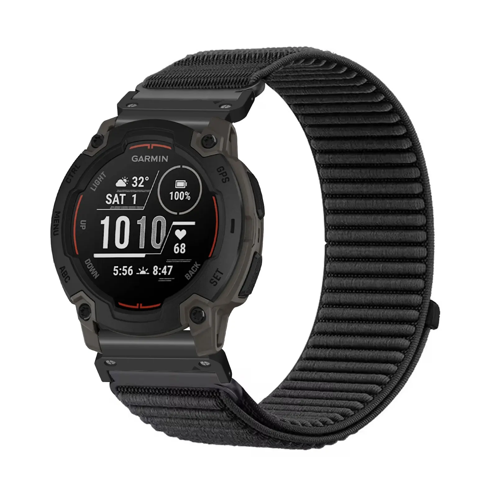 

Nylon Bands for Garmin Instinct 3 45mm/Instinct E 45mm Band, Elastic Soft Velcro Nylon Strap