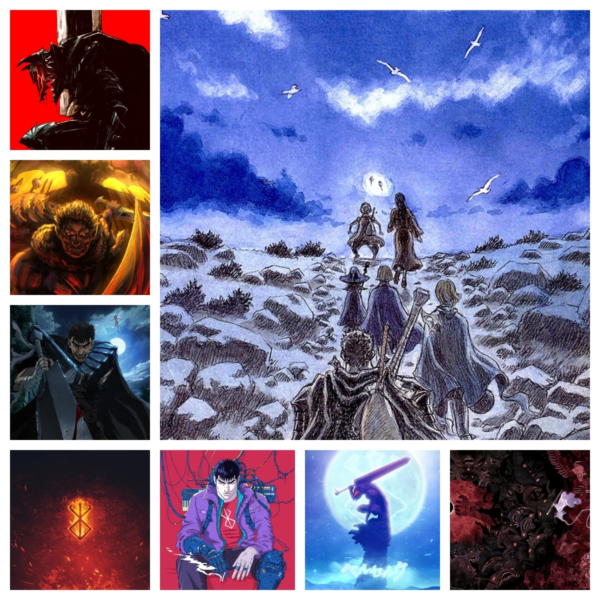 DIY Oil Painting By Numbers Dark Magic Japanese Anime Berserk Handpainted Art Wall Bedroom Living Room Home Decor Kill Time Gift