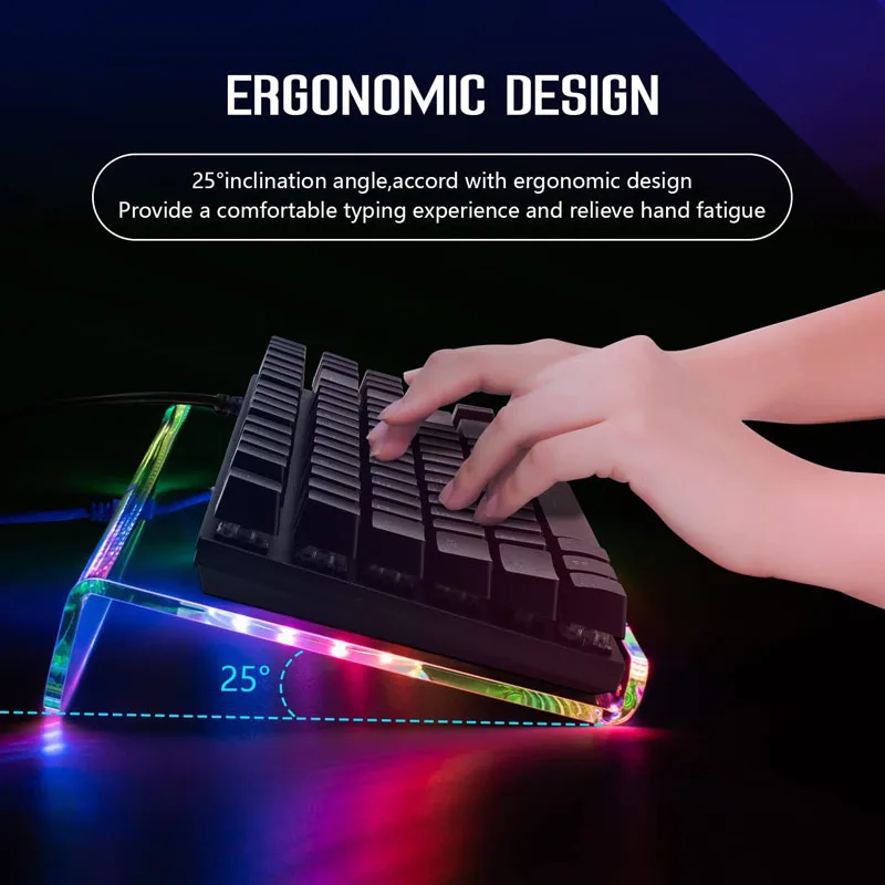 Iridescent Colorful acrylic keyboard stand holder electronic product display stand bracket keyboard