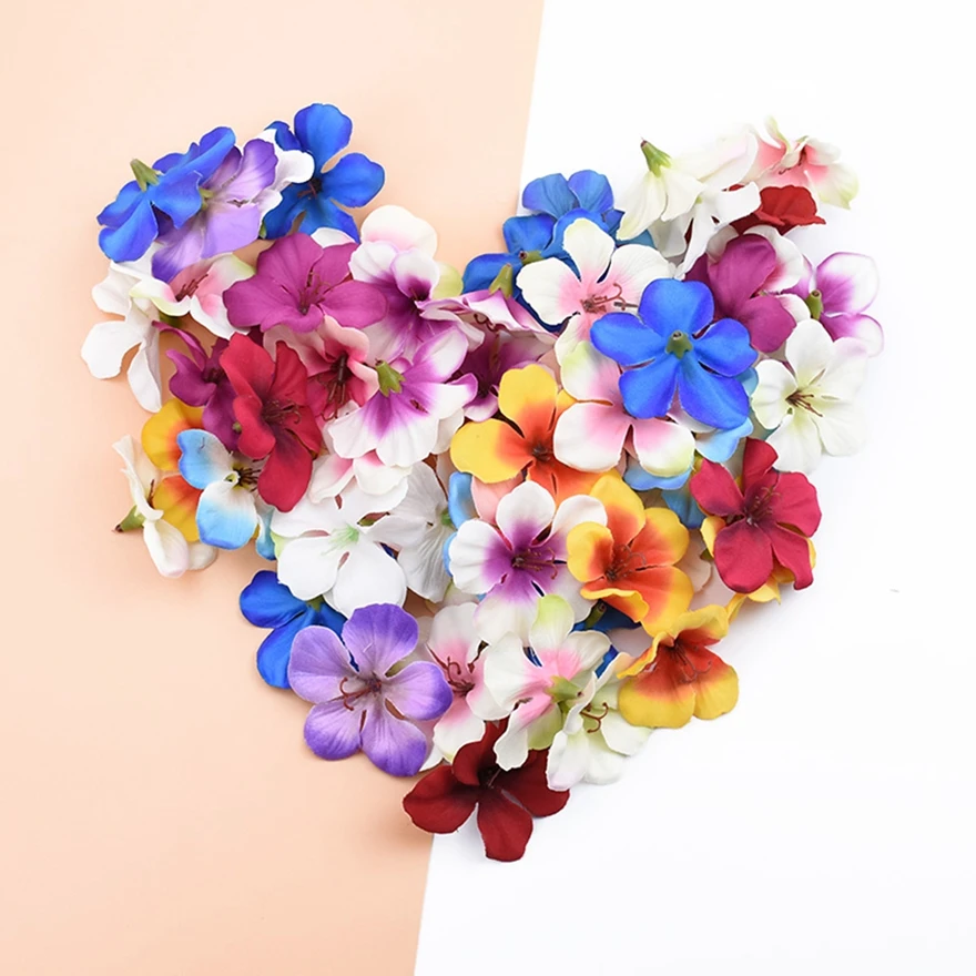 

30/50Pcs Multicolor Artificial Flowers Diy Scrapbooks Box Festival Wreath Craft Home Wedding Decorations Fake Silk Cherry Cheap