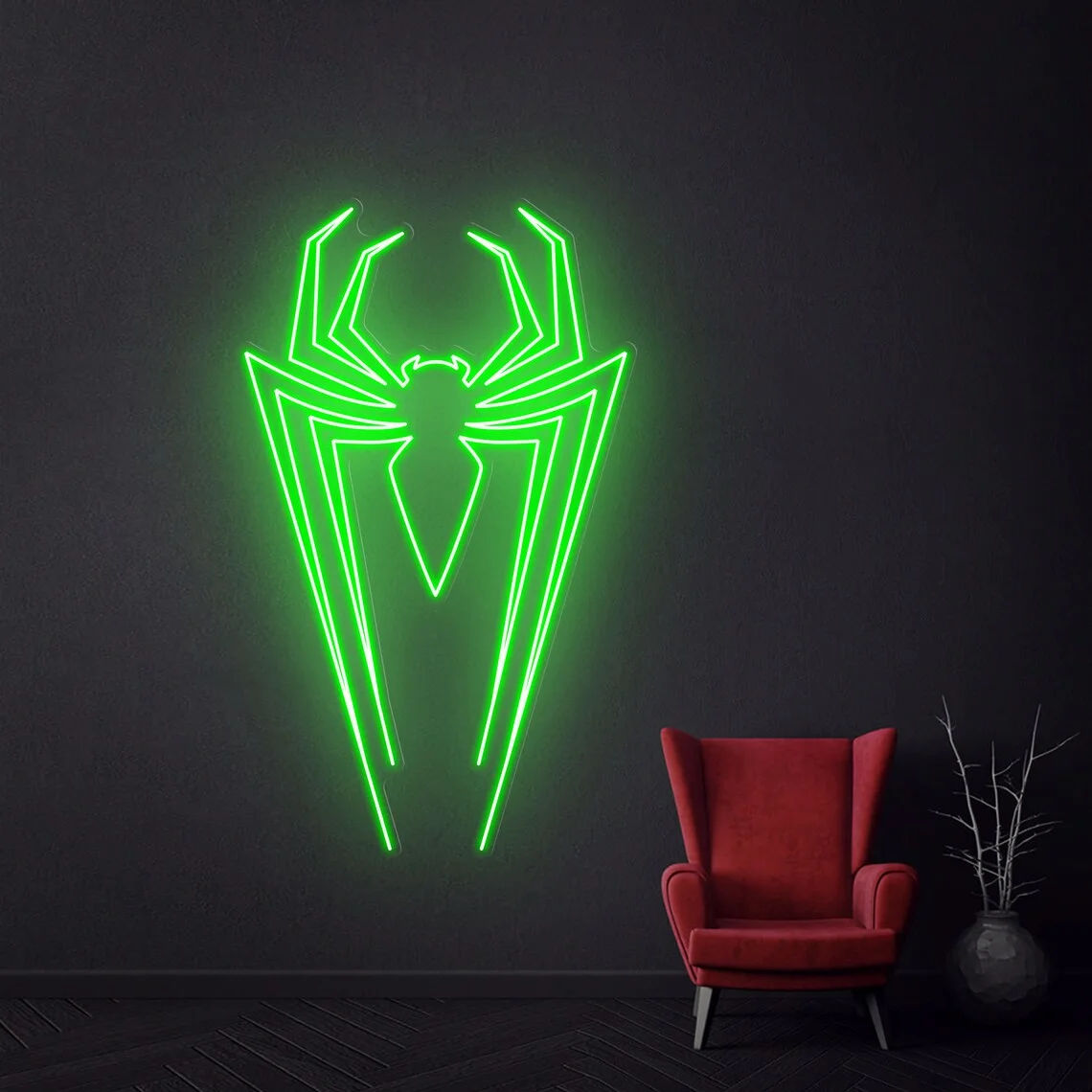 Super Hero Neon Sign Spider Neon Decor Anime Wall Art Gift for Kid Birthday Gift Bed Room Game Room Decor