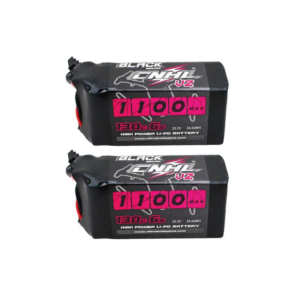 

2pcs CNHL Lipo Battery 6S 22.2V 1100mAh 130C With XT60 For RC FPV Quadcopter Airplane Helicopter Hobby