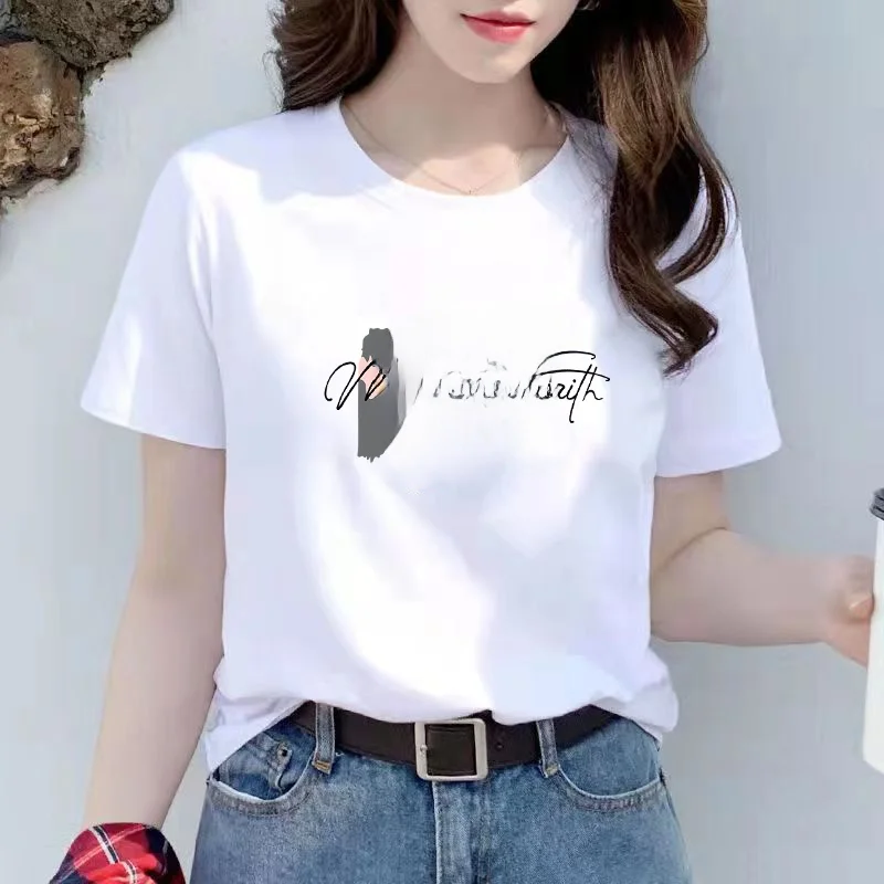 Guangzhou Thirteenth Factory Women's Spring Autumn 2026 New High End European Style South Oil T-shirt Cotton Casual Top