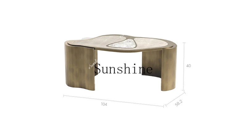 Italian light luxury coffee table special-shaped creative design irregular household high-end atmospheric coffee table  FT