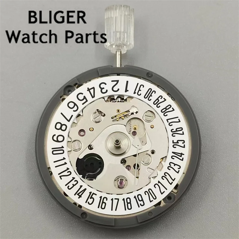 Genuine NH35 Automatic Mechanical Movement High Accuracy 24 Jewels Mod Watch Replacement NH35A Date at 6:00