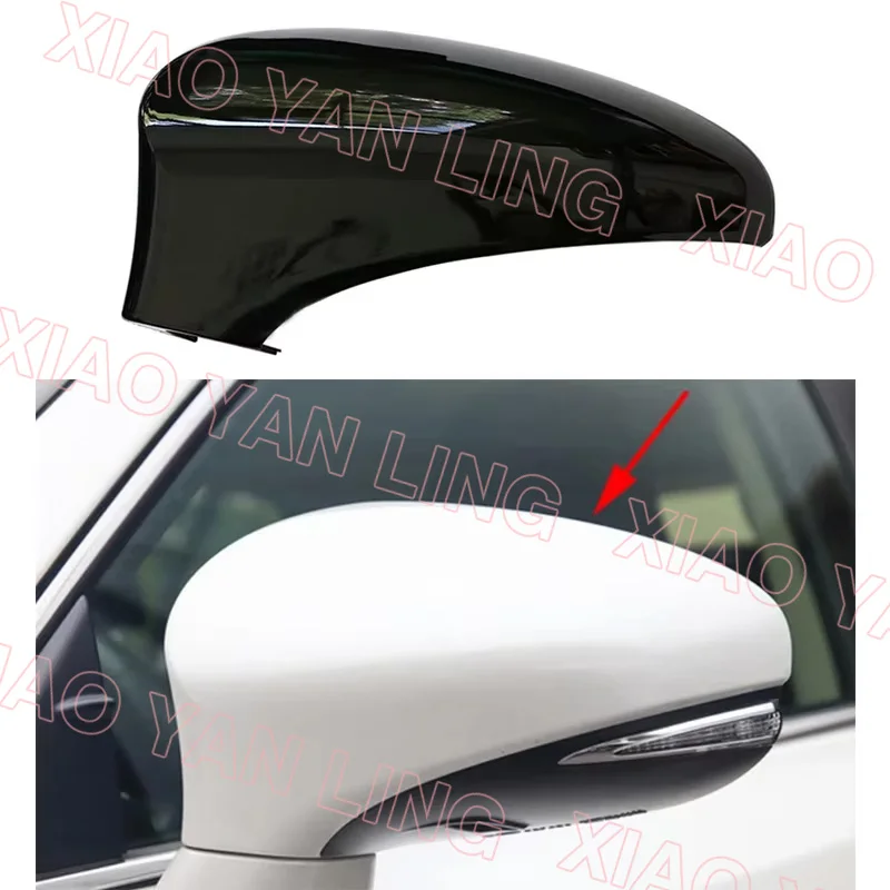 

Auto Side Rearview Mirror Cover Shell for Lexus ES IS CT LS GS RC 2011-2018 - Black ABS Plastic Mirror Finish