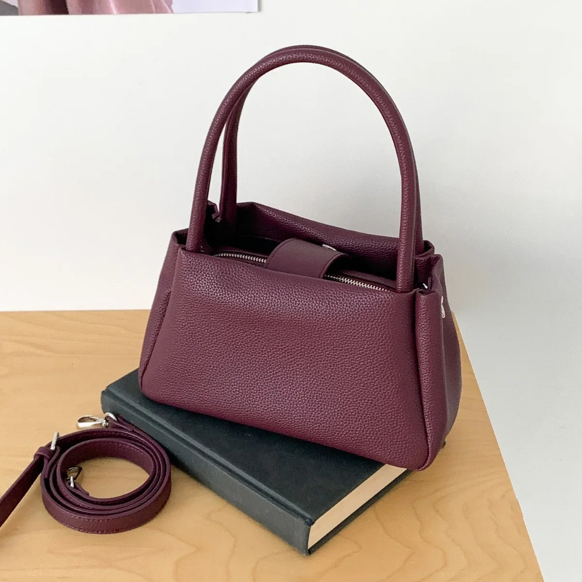 

NEW Lichee Pattern Shoulder Bag Fashion Top Handle Women Handbags Designer Bags for Women Box Crossbody Bag Clutch Purses Chic