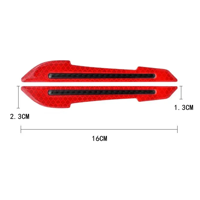 1 Pair Car Reflective Stickers Collision avoidance Warning Strip Tape Traceless Protective Sticker Auto Film Stickers Decorative