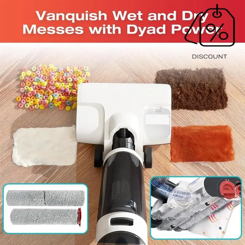 Main Brush And Filters For Roborock Dyad Pro / Dyad Pro Combo / WD2H1A / A10 Ultra Robot Vacuum Essential Vacuum Accessories-Y48