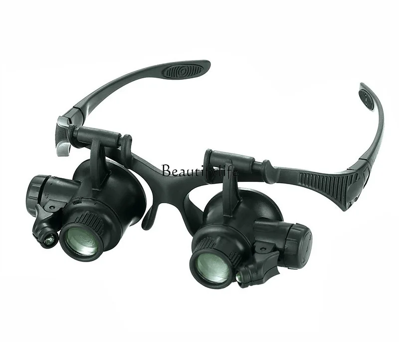 

Foreign trade explosion head wearing magnifying glass multiple times with light watch repair inspection and identification tool