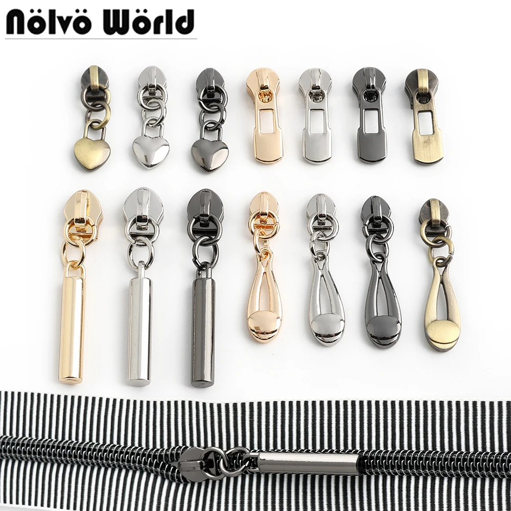 

20-40-100 шт 3 # 5 # Декоративные ползунки на молнии для нейлоновой ленты, швейные кошельки, сумки, сумка, комплект для ремонта одежды «сделай сам», куртка, аксессуары