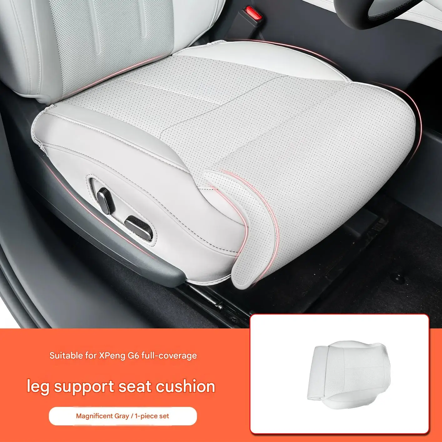 [Fast Shipping] XPENG G6 2024 2025 2026 Full-Wrap Seat Cushions, Extended Leg Support, Driver and Passenger Comfort Footrests an