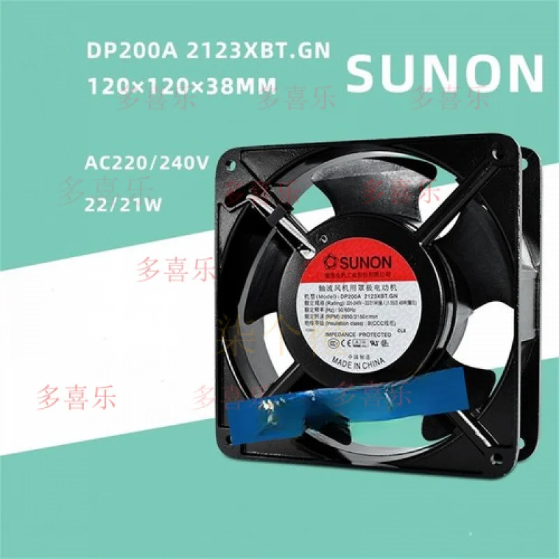 

ZMZM 1/piece DP200A 2123XBT.GN for SUNON 220-240V 12038 12CM Cabinet Cooling Fan