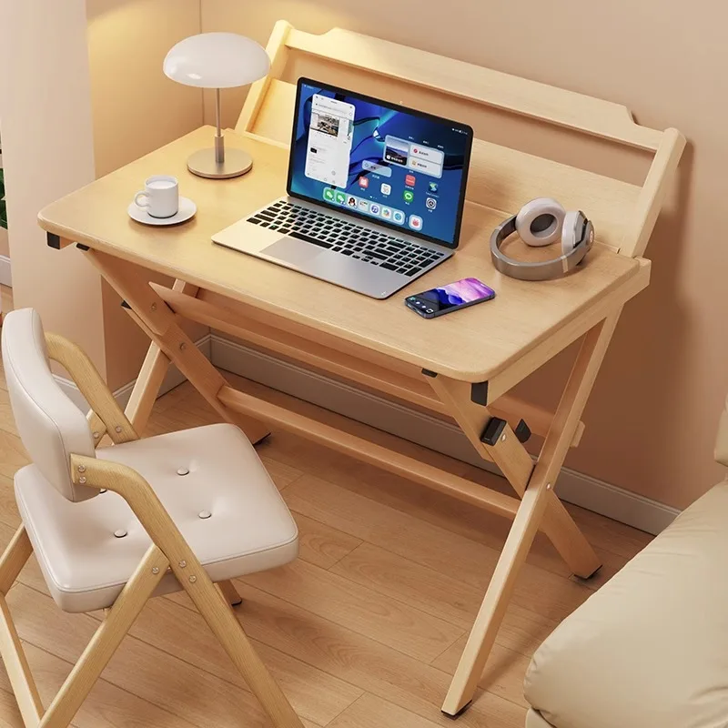Foldable desk bedside computer table against the wall simple household small apartment simple writing table folding table