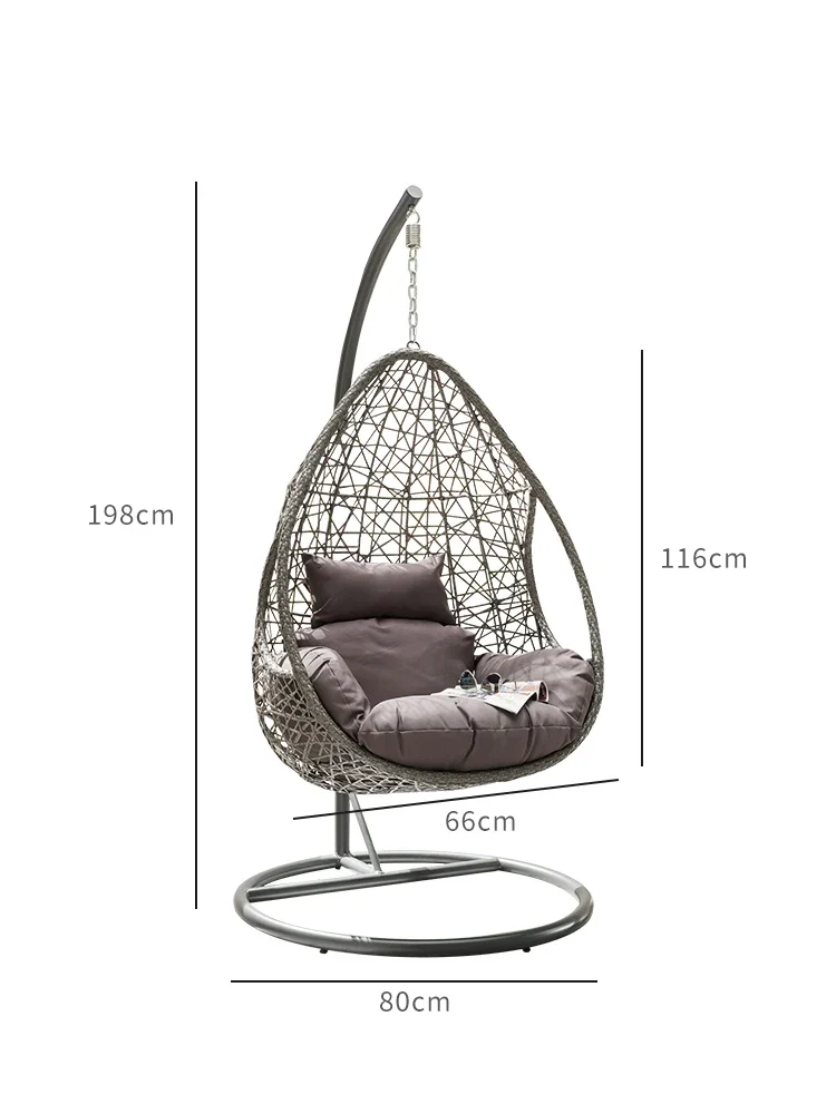 Best Quality outdoor Swing chair with stand  chairs rattan furniture egg Swing Hanging Chair