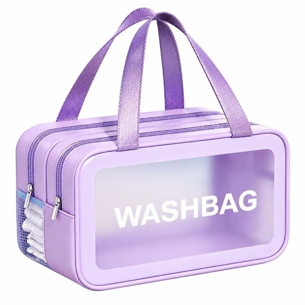 Portable Wet-Dry Separation Travel Wash Bag Large Capacity Waterproof Makeup Bag Double-Layer Cosmetic Storage Bag