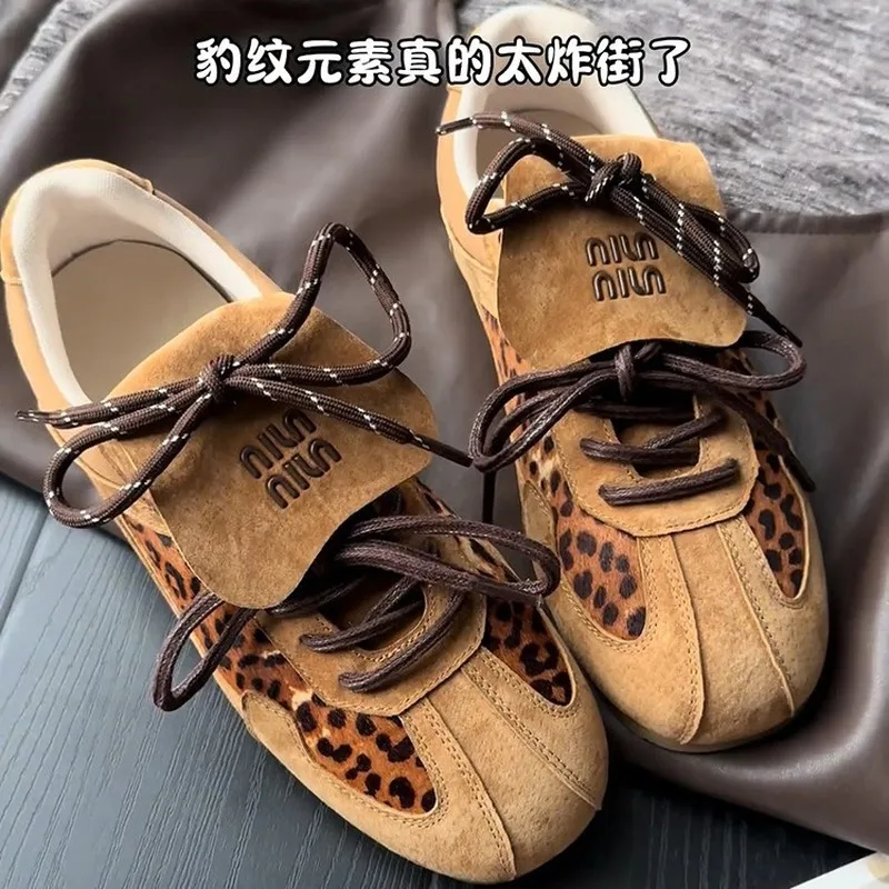 Flat Bottomed Leopard Print Board Shoes For Women New Sports And Leisure Shoes Travel Photography A Gift For A Girl