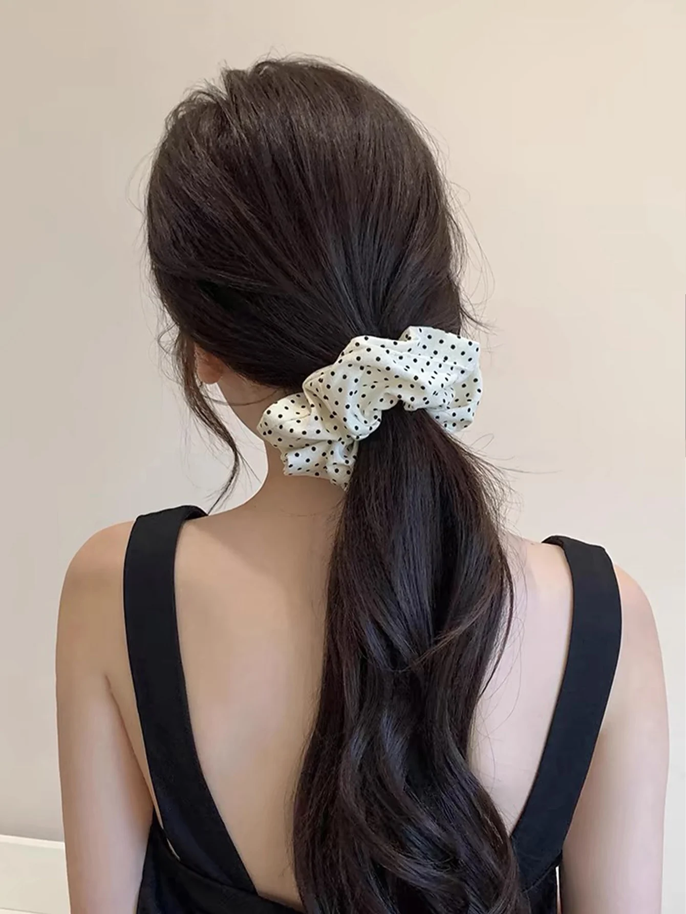 1/2pcs Oversized Scrunchies Polka Dot Hair Tie Large Size Ponytail Holder Rubber Band Elastic Hair Band Women Hair Accessories