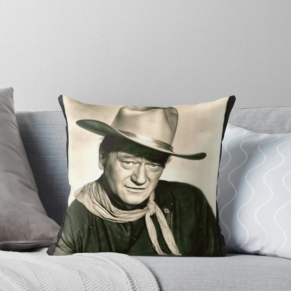 

John Wayne Throw Pillow Decorative Cushions For Living Room Embroidered Cushion Cover Bed pillowcases christmas supplies pillow