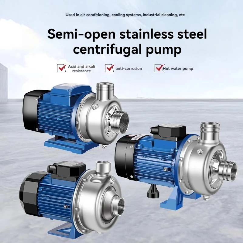 Baru DWK100 750W 220V Pompa Sentrifugal Baja Tahan Karat Tipe DWK Pompa Sirkulasi Tahan Asam dan Alkali Limbah Antikorosi